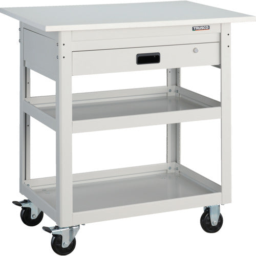 TRUSCO Tool Wagon Dolphin with Top 900 x 600 1 Drawer White DLWS-973TV-W 1 Unit