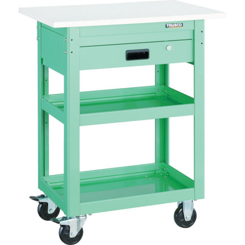 TRUSCO Tool Wagon Dolphin with Top 900X600 1 Drawer Young Green DLWS-973TV-YG 1 Unit