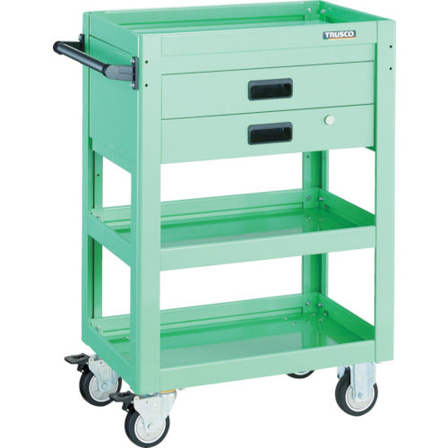 TRUSCO Tool Wagon Dolphin 750 x 500 2-drawer Urethane Casters Young Green DLWS-973XU-YG 1 unit