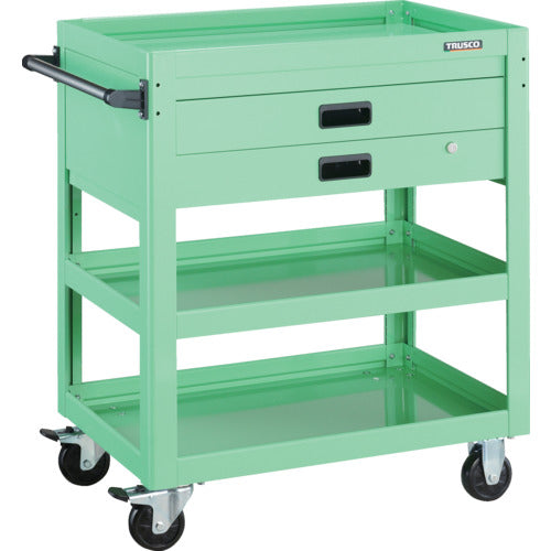 TRUSCO Tool Wagon Dolphin 750X500 2-Drawer Young Green DLWS-973X-YG 1 Unit