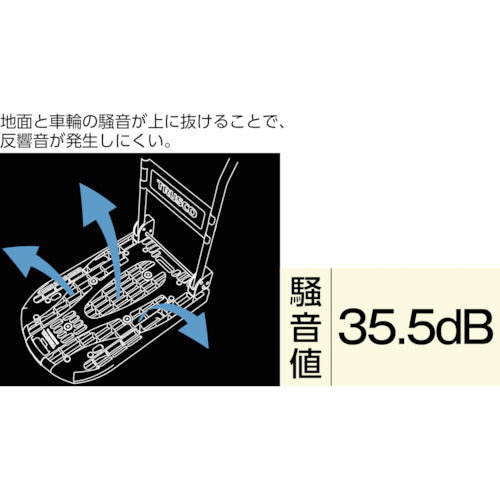 ＴＲＵＳＣＯ　樹脂台車　カルティオ（スチールハンドルタイプ）折畳　７８０Ｘ４９０　白　ストッパー付　MPK-720-W-SS　1 台