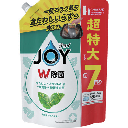 Ｐ＆Ｇ　ジョイ　Ｗ除菌　食器用洗剤　ミント　詰め替え　超特大　９１０ｍｌ　402340　1 個