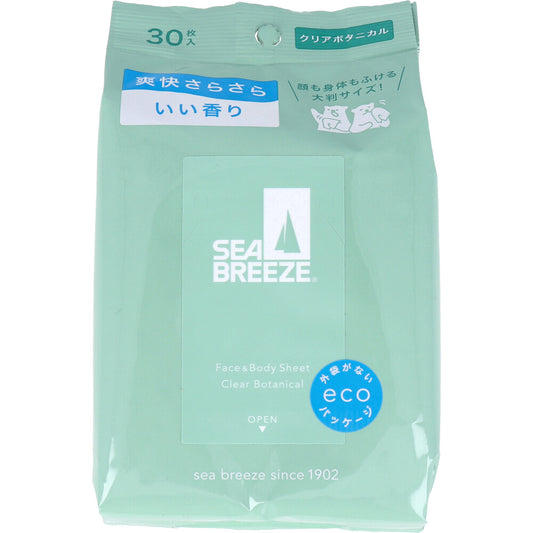 씨브리즈 페이스 &amp; 바디 시트 N 클리어 보타니컬 30장입 1개
