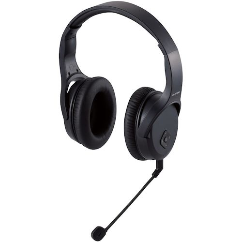 ELECOM Wireless Headset 2.4GHz Wireless Over-the-Head with Microphone Arm Binaural Black HS-HPW01BK 1 pc