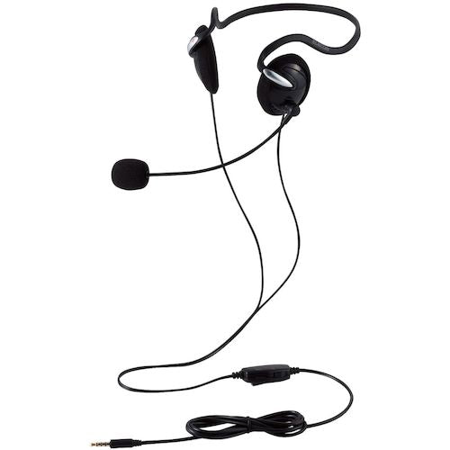 エレコム　有線ヘッドセット　両耳ネックバンド　４極　１．８ｍ　ブラック　HS-NB03STBK　1 個