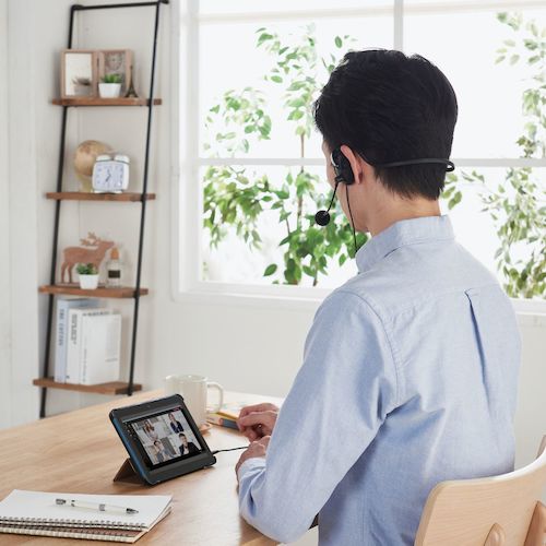 エレコム　有線ヘッドセット　両耳ネックバンド　４極　１．８ｍ　ブラック　HS-NB03STBK　1 個