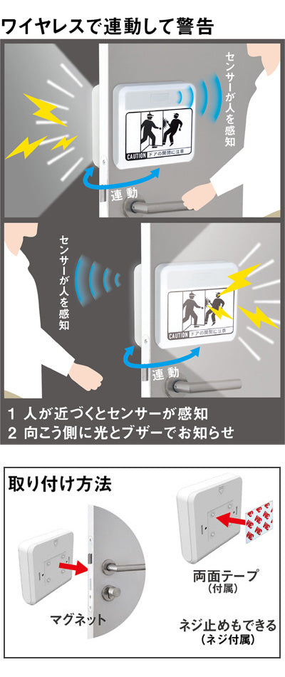激突防止ライト　ワイヤレス / DW-900　2台入　1 セット