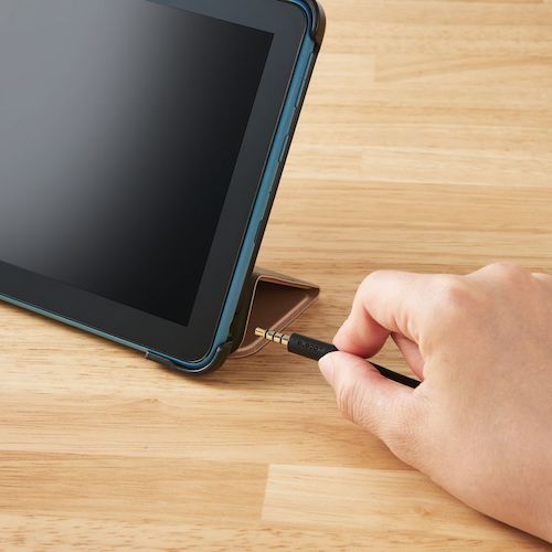 ELECOM Wired Headset, Over-the-Ear, Small, 4-Pole, 1.8m, Black, HS-HP01STBK, 1 pc