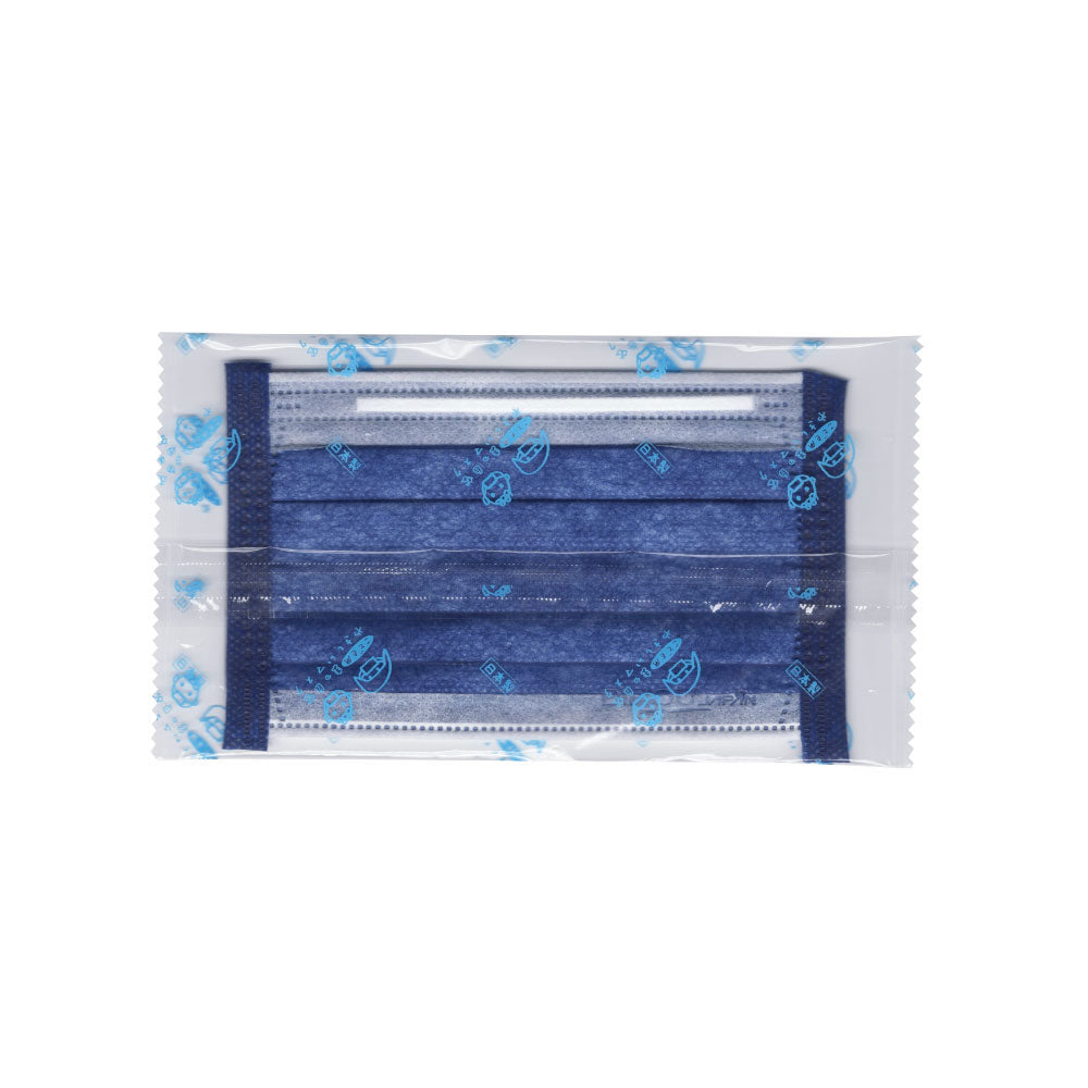 Navy blue gentle mask for children, individually wrapped, elementary school size, 30 pieces, 1 piece