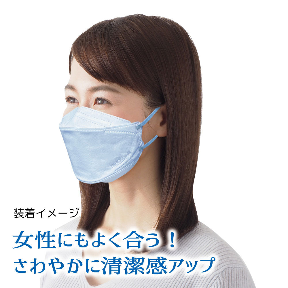 【アウトレット】やさしいマスク 3D立体型 標準サイズ ライトブルー 個包装 5枚入 1 個