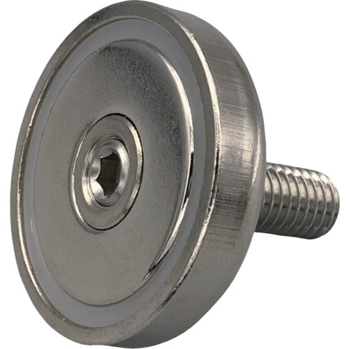 ラクテム　マグネット（ネオジキャップ磁石）　丸型おねじ　滑り止めゴム付　Φ１０−１５　NMYM10-15　1 個