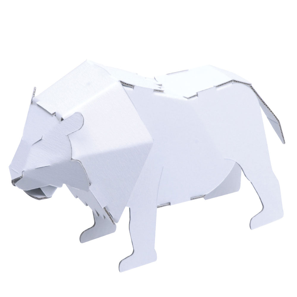 hacomo kids 동물 시리즈 사자 골판지 공작 키트 1 개