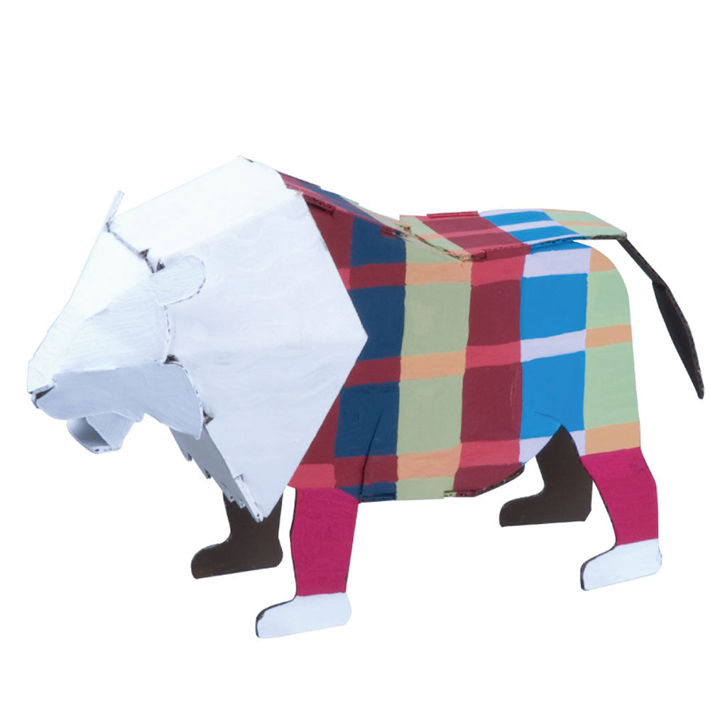 hacomo kids 동물 시리즈 사자 골판지 공작 키트 1 개