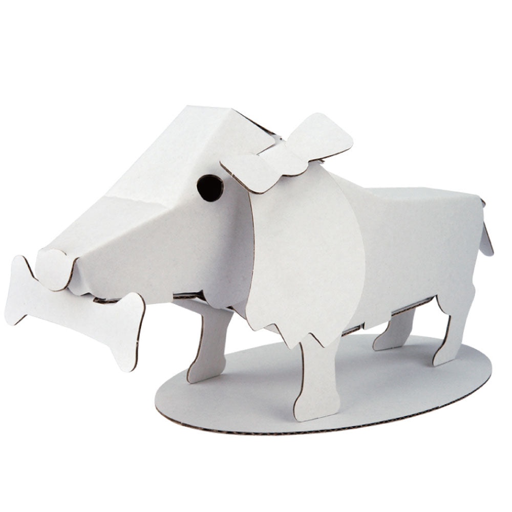 hacomo kids 動物シリーズ ダックスフント ダンボール工作キット 1 個