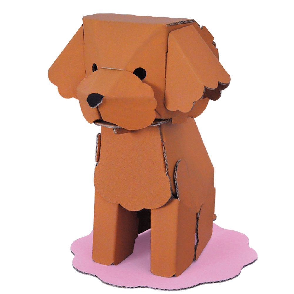 hacomo kids 動物シリーズ トイプードル ダンボール工作キット 1 個