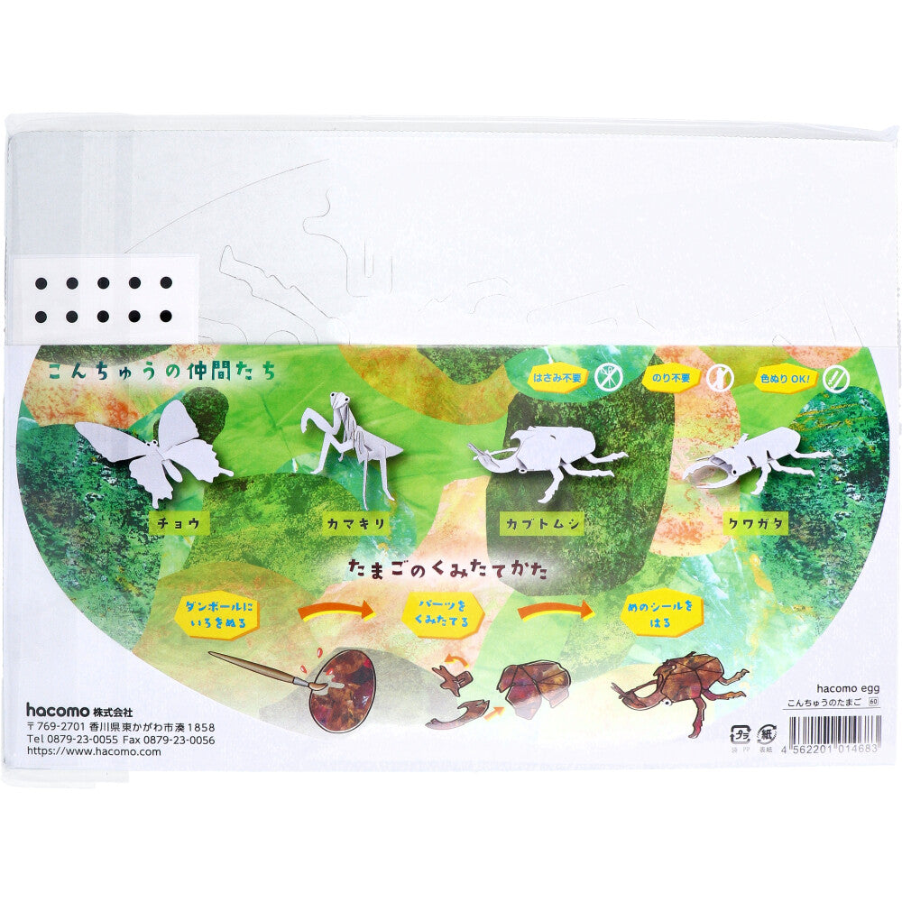hacomo egg こんちゅうのたまご ダンボール工作キット 1 個