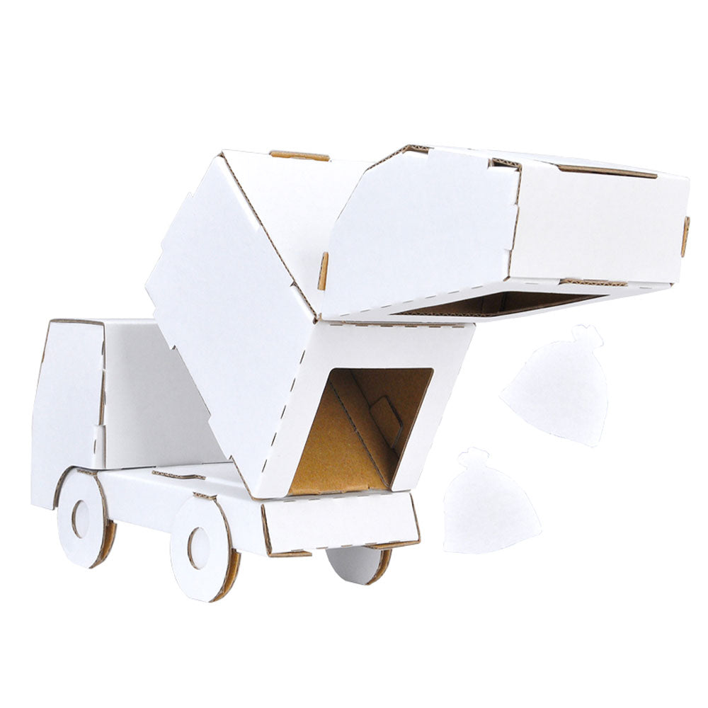 hacomo 노리모노 시리즈 쓰레기 수거차 골판지 공작 키트 1개