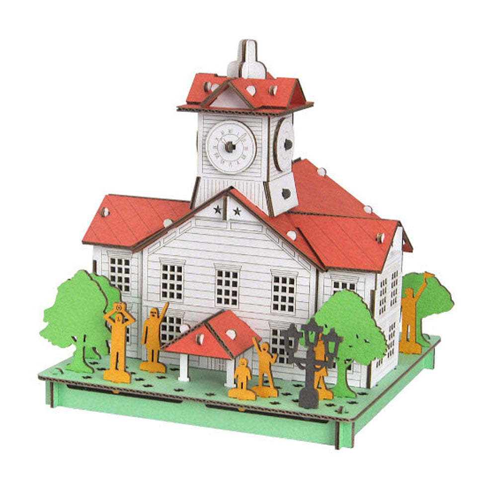 [Outlet] hacomo PUSUPUSU Sapporo City Clock Tower Cardboard Craft Kit 1 piece