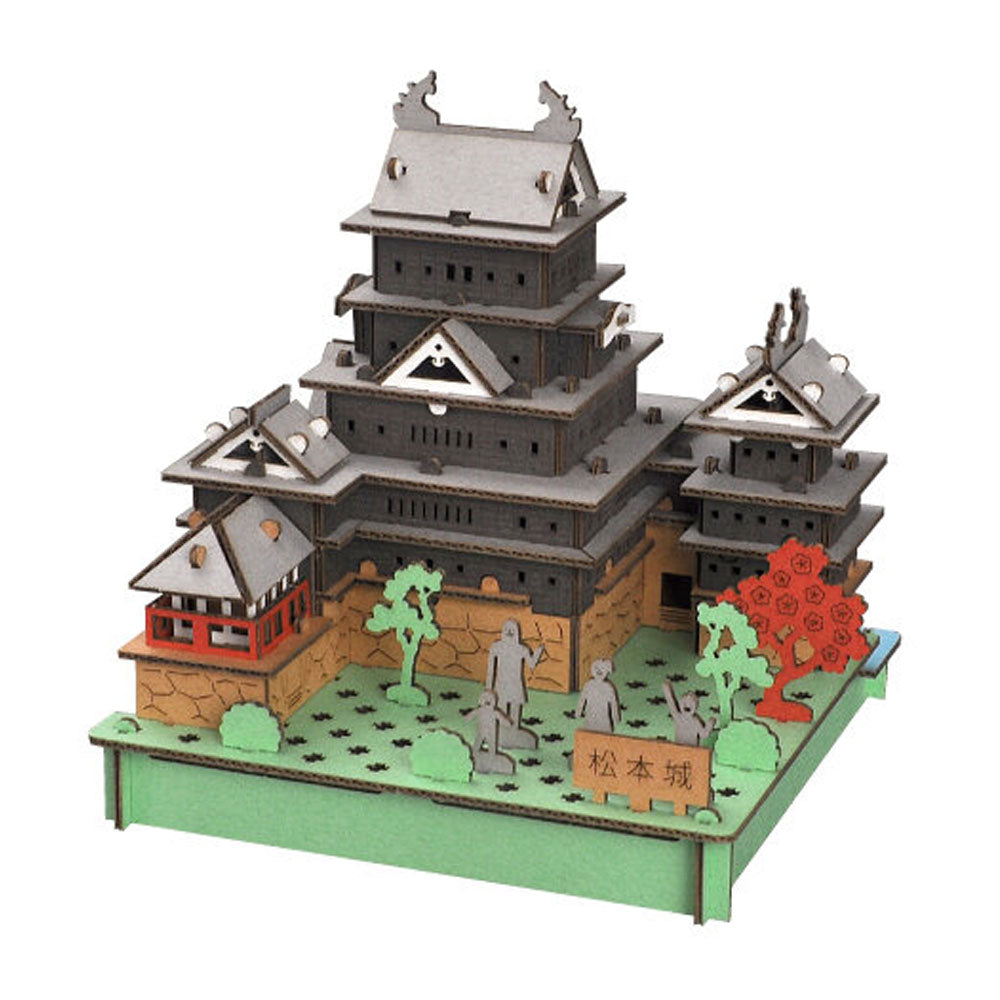 hacomo PUSUPUSU Matsumoto Castle Cardboard Craft Kit 1 piece