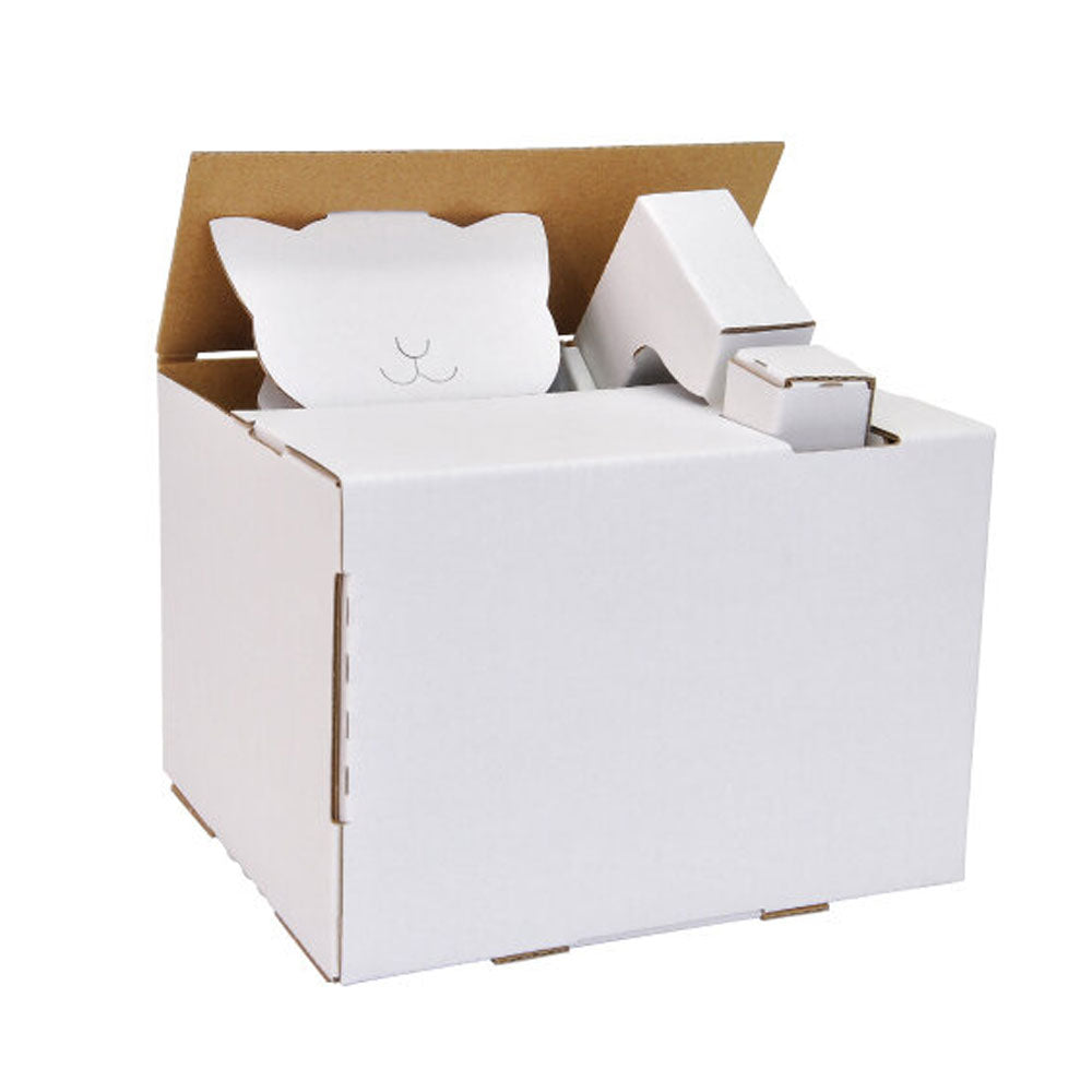 hacomo Ugokku Series Cat Piggy Bank Moving Cardboard Craft Kit 1 piece