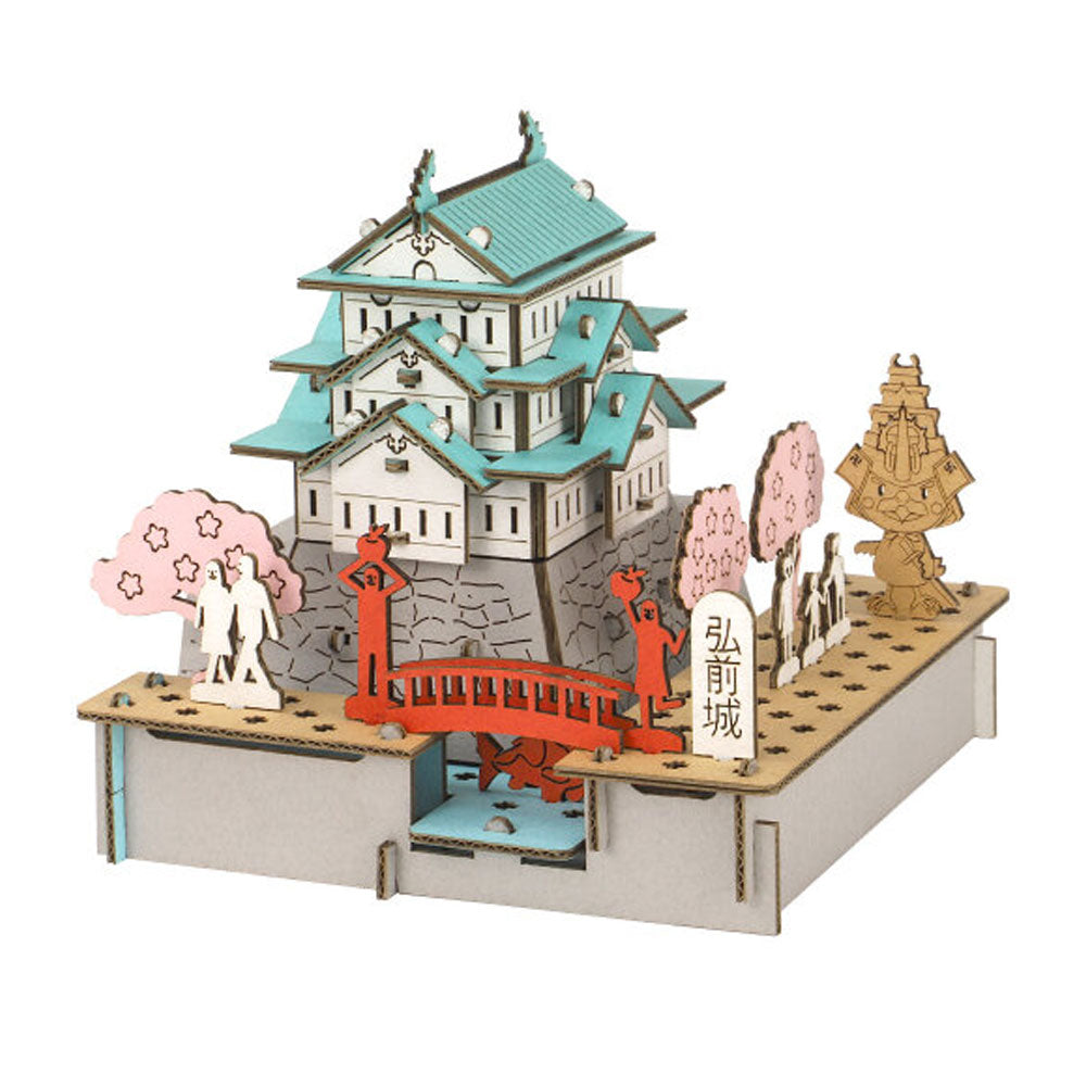 hacomo PUSUPUSU Hirosaki Castle Cardboard Craft Kit 1 piece