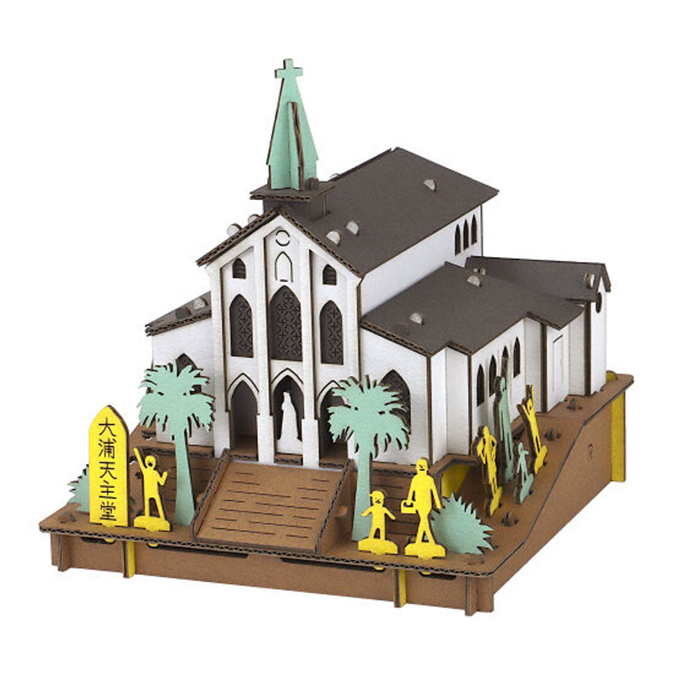 [Outlet] hacomo PUSUPUSU Oura Cathedral Cardboard Craft Kit 1 piece