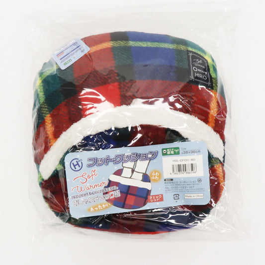 [Outlet] Foot cushion Check red 1 piece