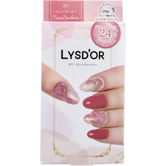 【아울렛】LYSD'OR 리스돌 세미큐어 젤 네일 핸드 네일용 마리 봉봉 24장입 1개