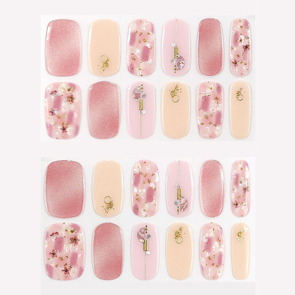 【아울렛】LYSD'OR 리스돌 세미큐어 젤 네일 핸드 네일용 후루렛트 에트와레 24장입 1개