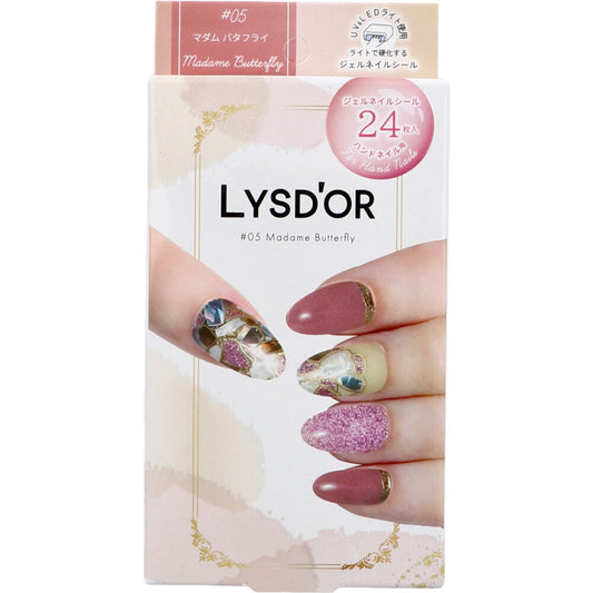 【아울렛】LYSD'OR 리스돌 세미큐어 젤 네일 핸드 네일용 마담 나비 24장입 1개