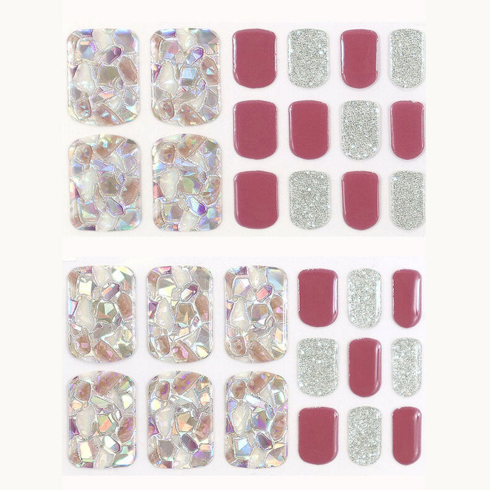 【아울렛】LYSD'OR 리스돌 세미큐어 젤 네일 풋 네일용 리스 사쿠레 31장입 1개