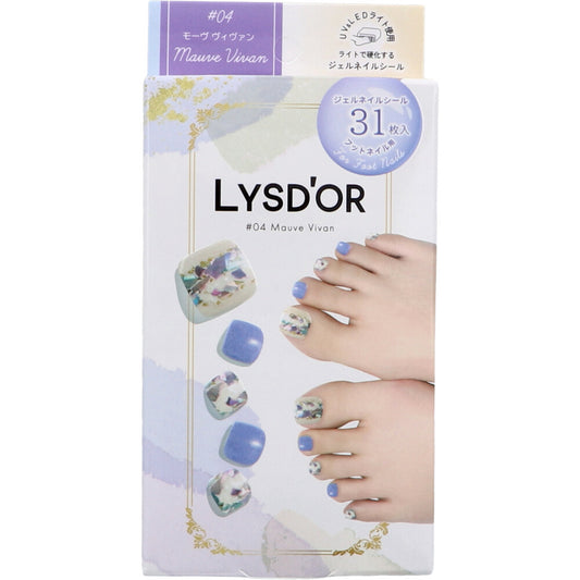 【아울렛】LYSD'OR 리스도르 세미큐어 젤 네일 풋 네일용 모브 비반 31장입 1개