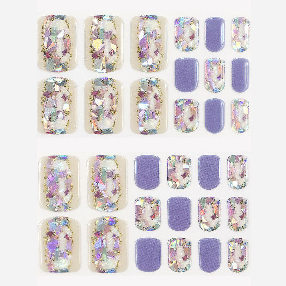 [Outlet] LYSD'OR Semi-Cure Gel Nail for Foot Nails, Mauve Vivant, 31 Sheets, 1 Piece