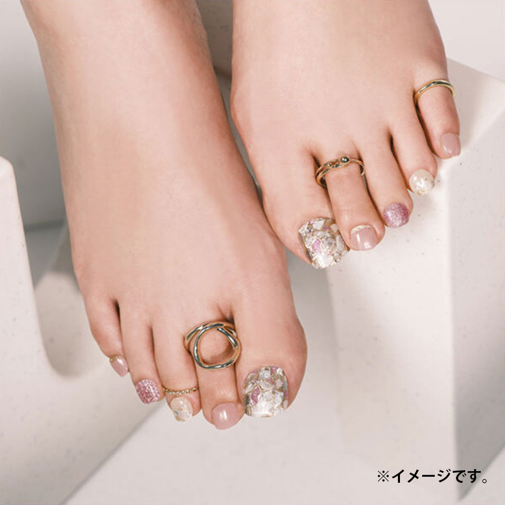 [Outlet] LYSD'OR Semi-Cure Gel Nails for Foot Nails Rose Confidantiel 31 Sheets 1 Piece