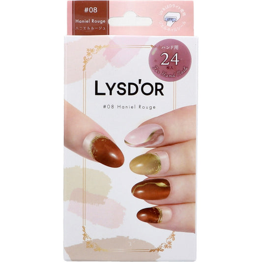 【아울렛】LYSD'OR 리스돌 세미큐어 젤 네일 핸드 네일용 하니엘 루즈 24장입 1개