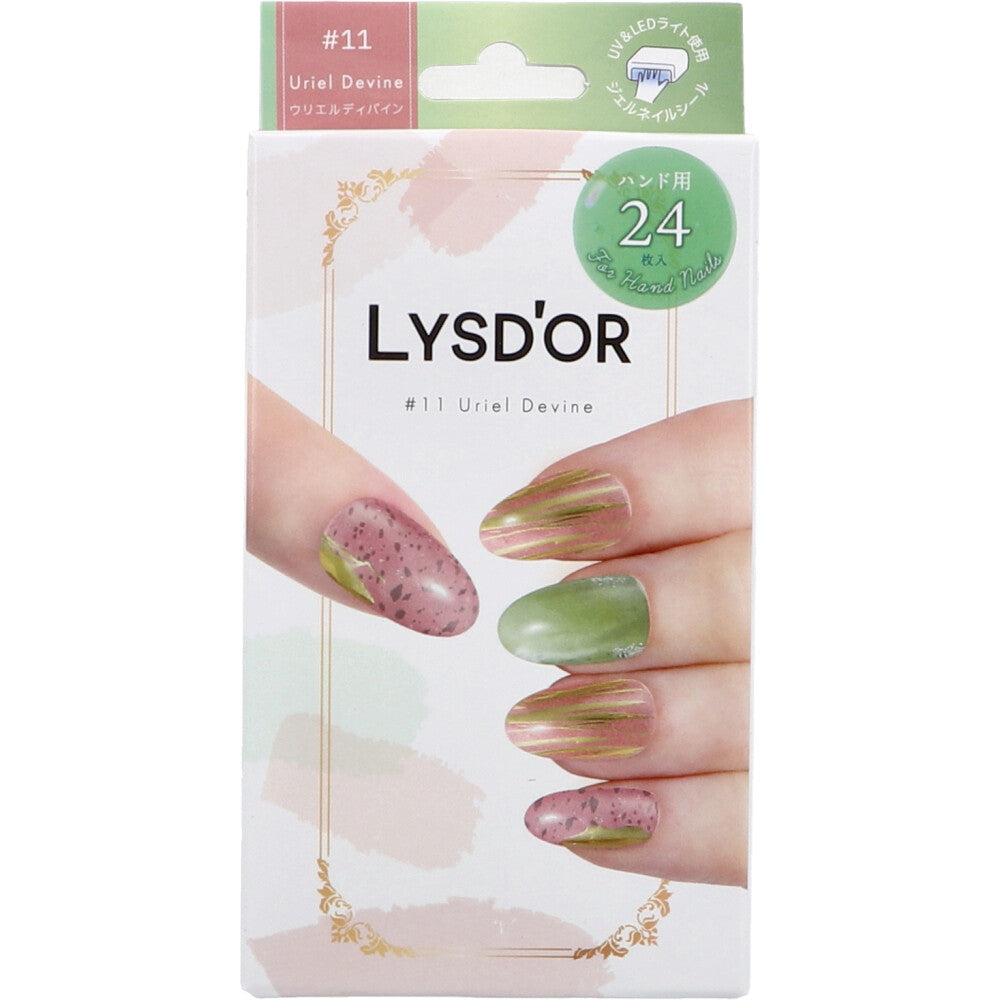 【아울렛】 LYSD'OR 리스돌 세미큐어 젤 네일 핸드 네일용 우리엘 디바인 24장입 1개