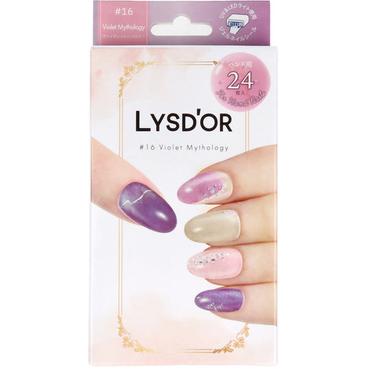 【아울렛】LYSD'OR 리스돌 세미큐어 젤 네일 핸드 네일용 바이올렛 미솔로지 24장입 1개