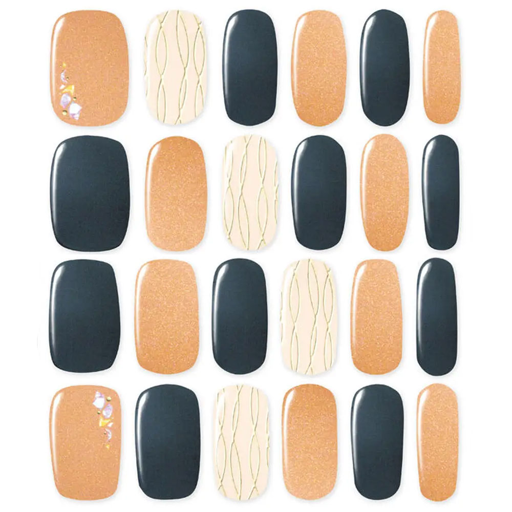 【아울렛】LYSD'OR 리스돌 세미큐어 젤 네일 핸드 네일용 화이트 베이지 갓 24장입 1개