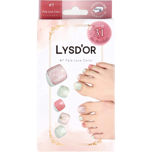 【아울렛】LYSD'OR 리스돌 세미큐어 젤 네일 풋 네일용 페일 러브 칼라 31장입 1개