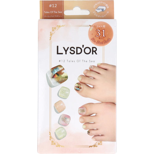 [Outlet] LYSD'OR Semi-Cure Gel Nails for Foot Nails Tales of the Sea 31 Sheets 1 Piece