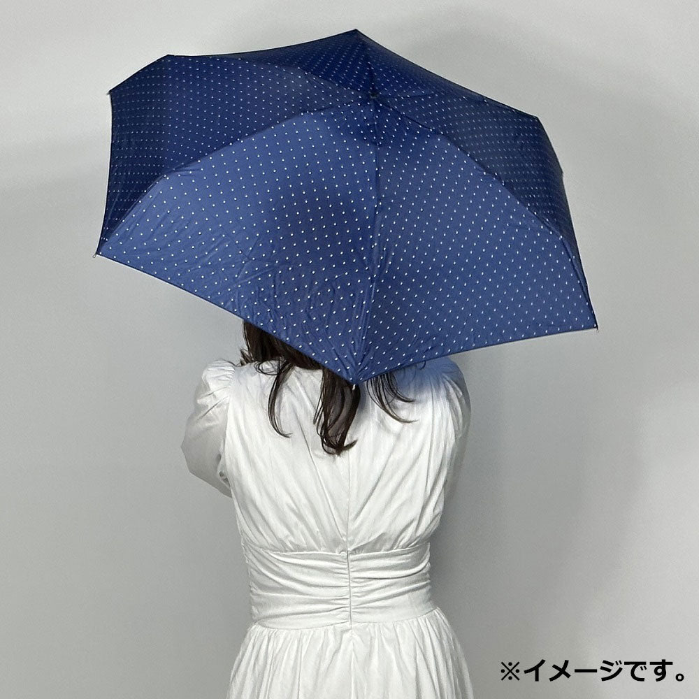 포케브레라 극소 5단 마이크로 비 맑은 겸용 우산 도트 네이비 1개