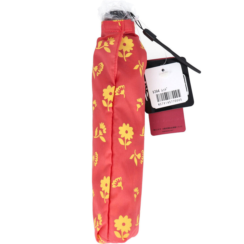 초경량 비행 카본 엄브렐러 비 맑은 겸용 접는 우산 꽃 무늬 레드 1 개