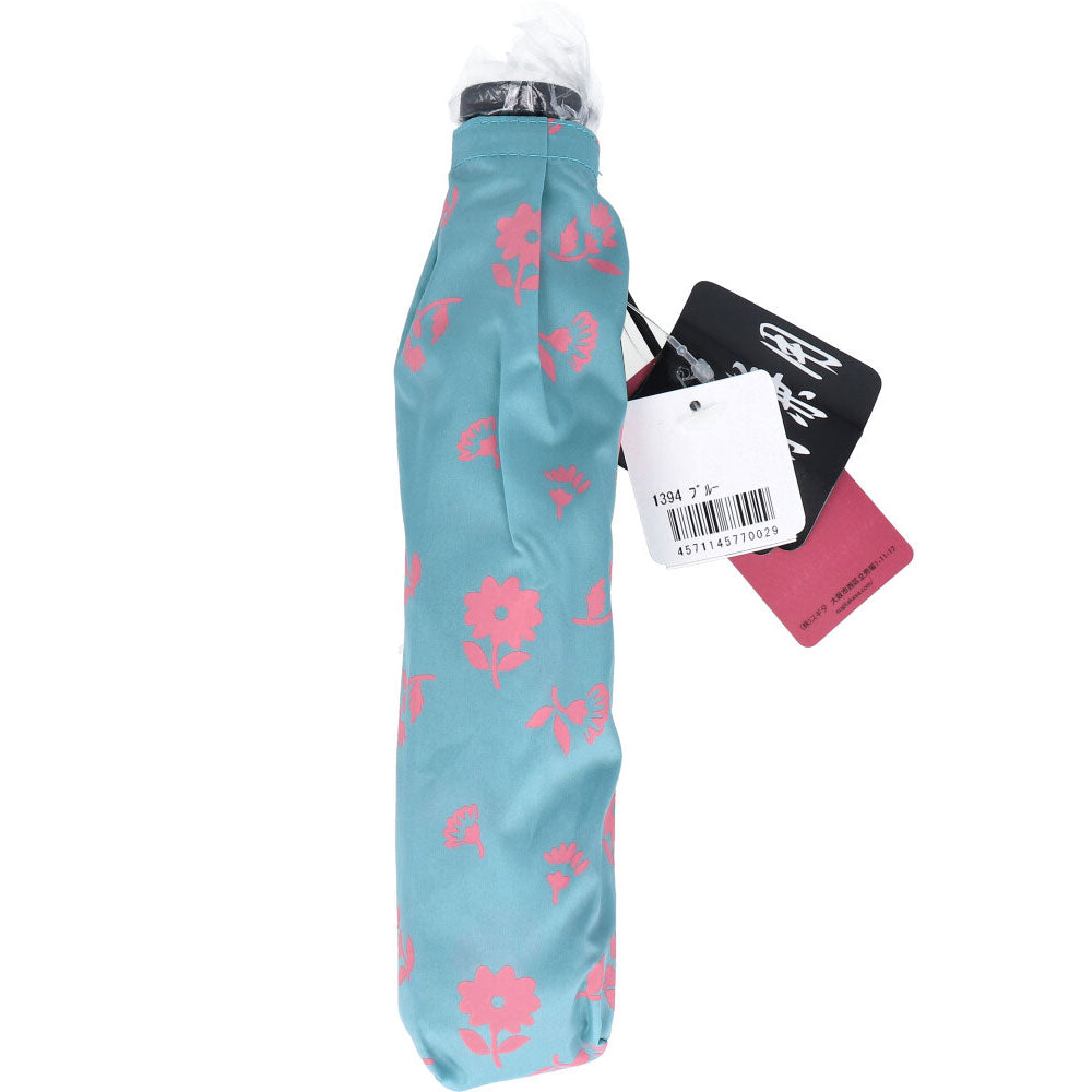 초경량 비행 카본 엄브렐러 비 맑은 겸용 접는 우산 꽃 무늬 블루 1 개