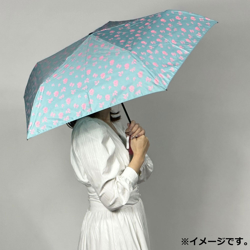 초경량 비행 카본 엄브렐러 비 맑은 겸용 접는 우산 꽃 무늬 블루 1 개