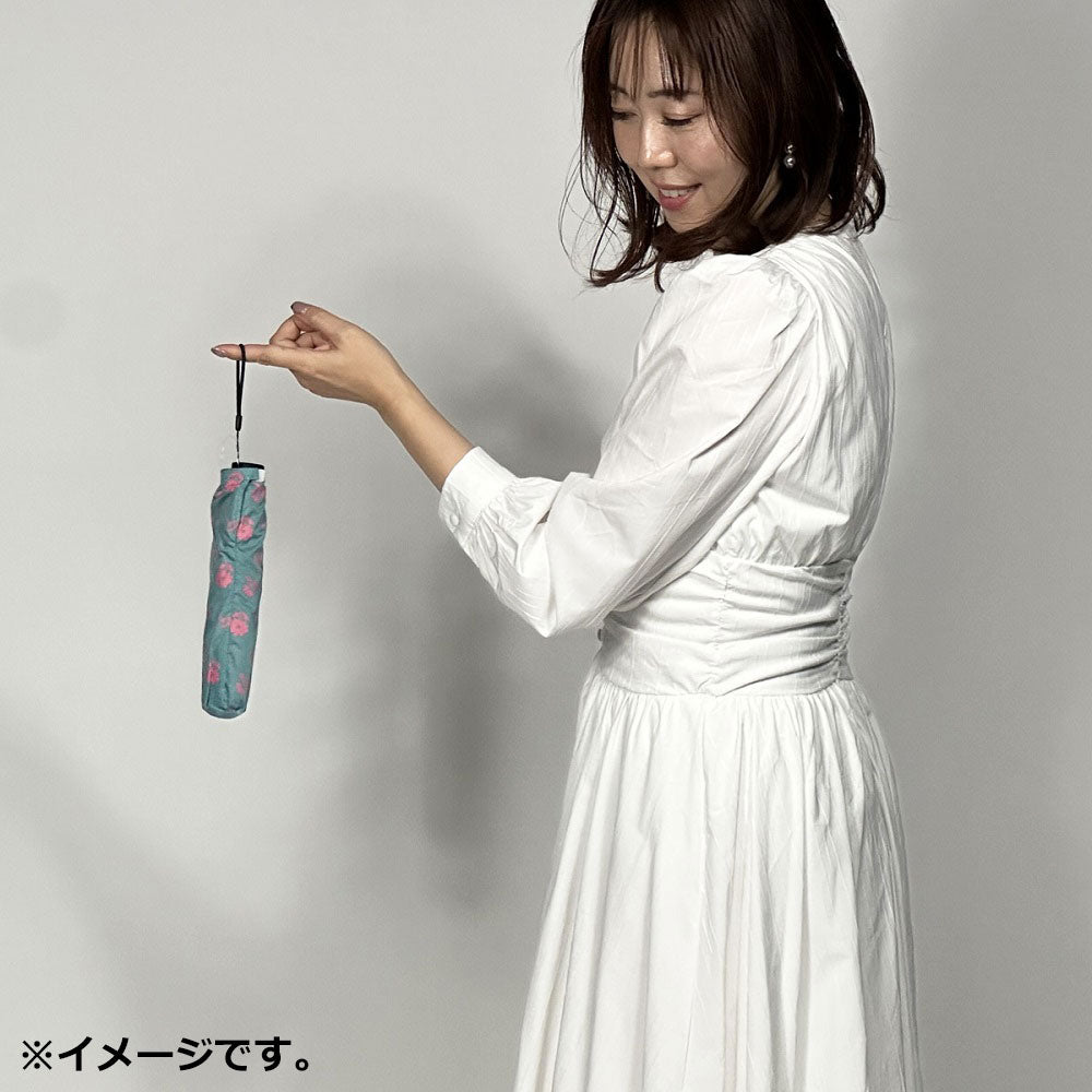 초경량 비행 카본 엄브렐러 비 맑은 겸용 접는 우산 꽃 무늬 블루 1 개