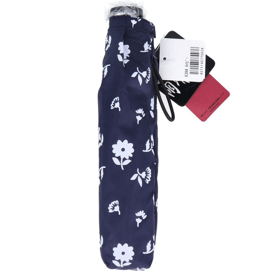 초경량 비행 카본 엄브렐러 비 맑은 겸용 접는 우산 꽃 패턴 네이비 1 개