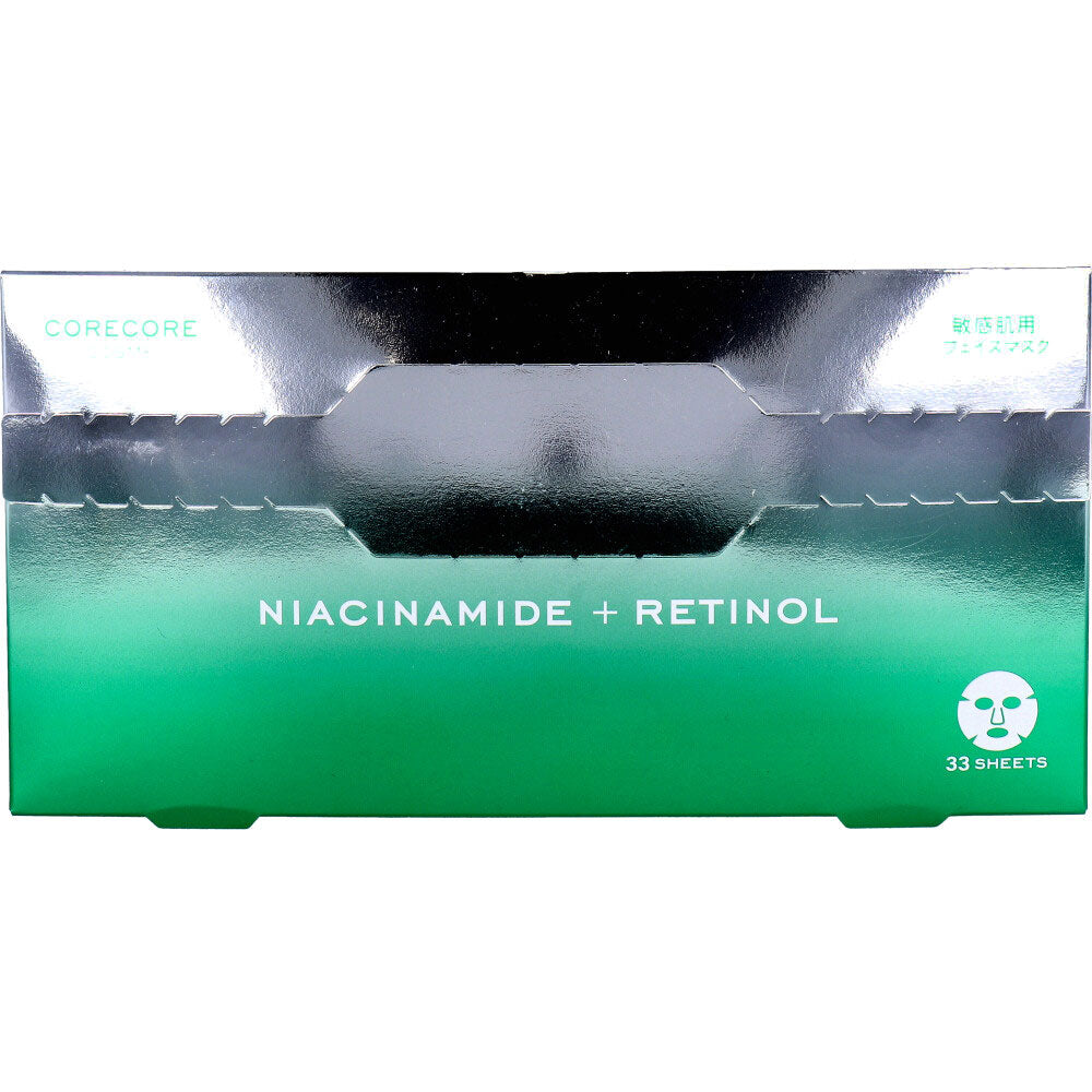 CORE CORE COSME ナイアシンアミド+レチノール 敏感肌用フェイスマスク 33枚入 1 個