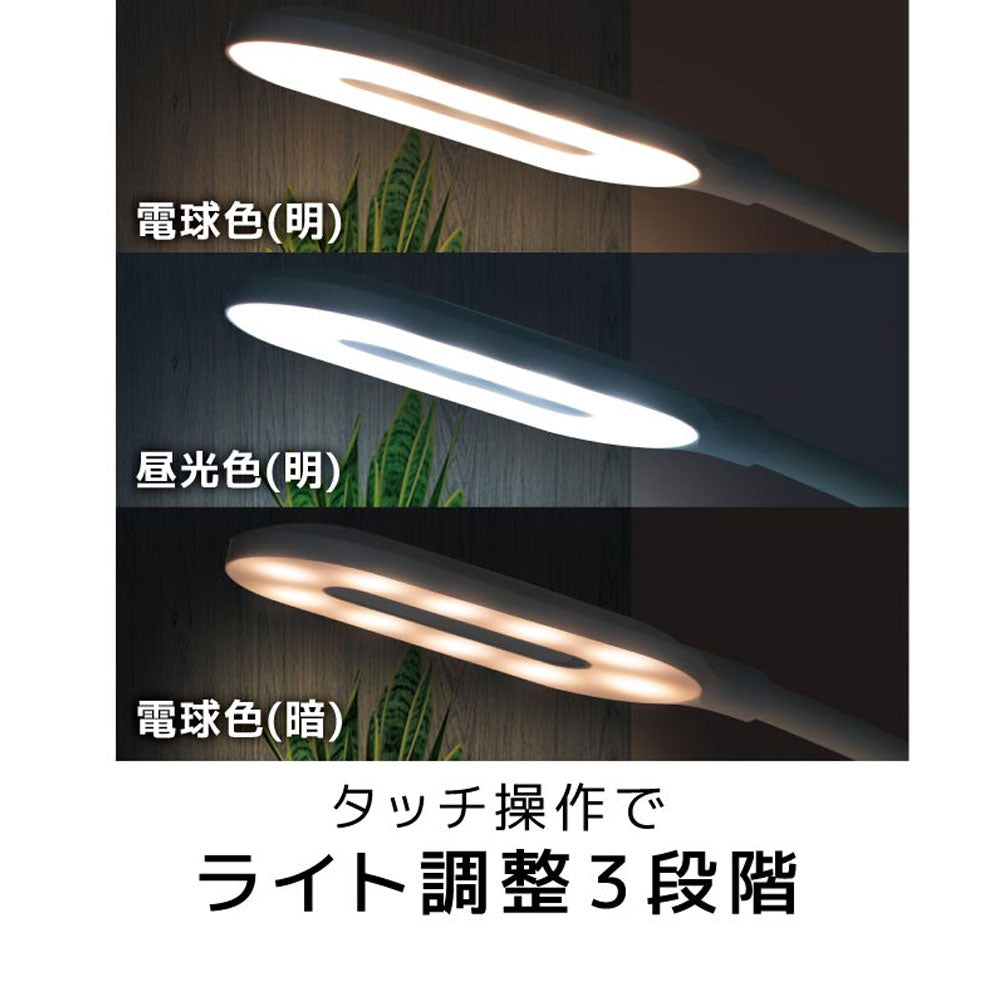 [メーカー欠品]RiC ワイヤレス充電付き LEDデスクライト SP0013WH ホワイト 1 個