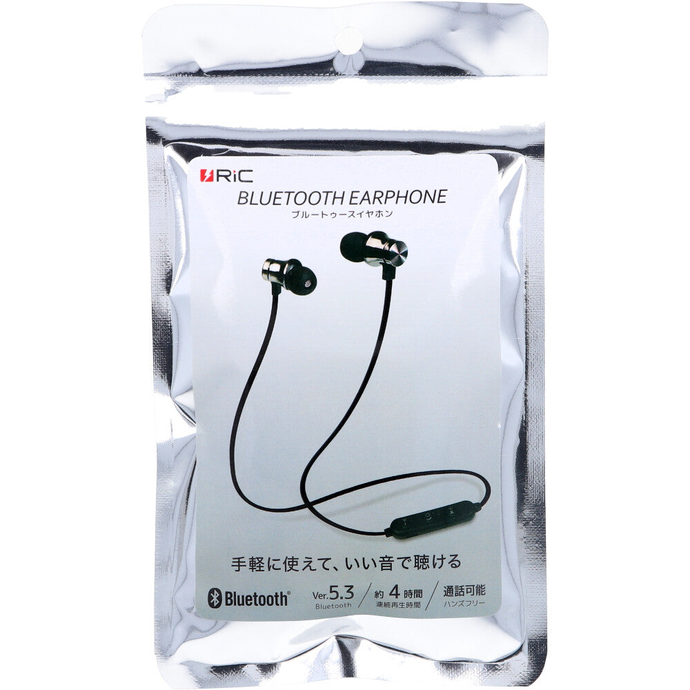 RiC Bluetooth 이어폰 건메탈릭 BT0028GM 1개