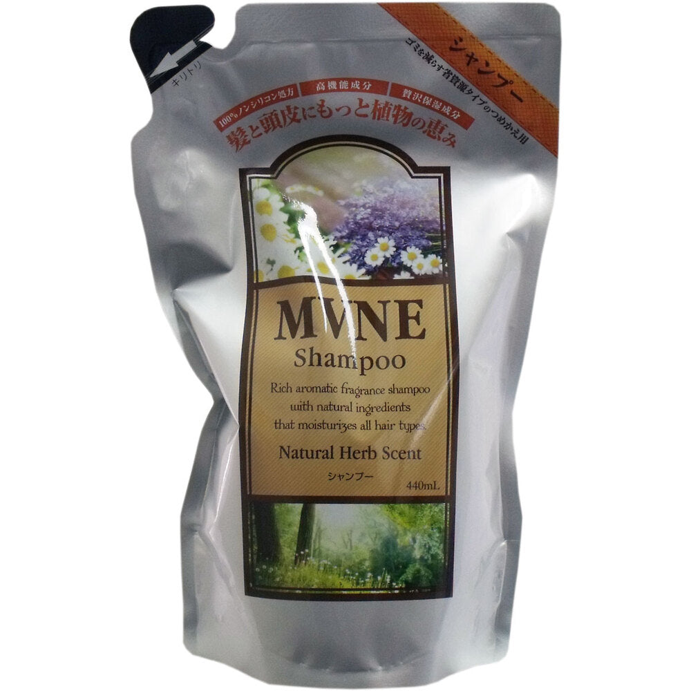 MVNE(뮤네) 비실리콘 샴푸 리필용 440mL 1개